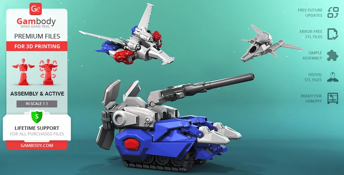 Hyperion M-03 3D Printing Model | Assembly + Action, a preview image from Gambody