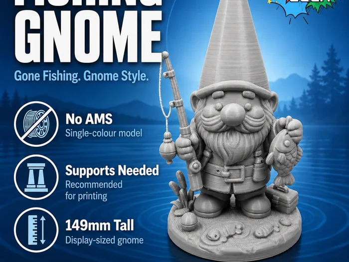 Camping Gnome, a preview image from MakerWorld