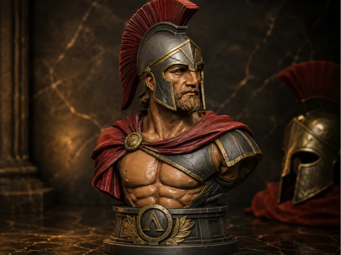 Leonidas of Sparta Bust, a preview image from MakerWorld