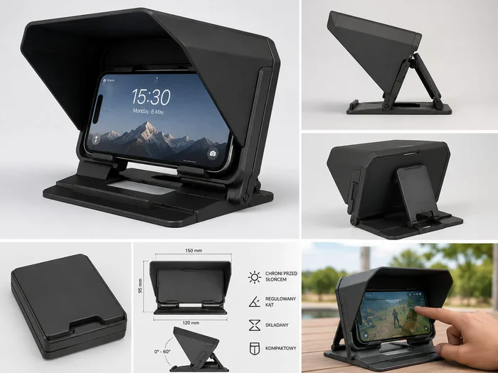Phone Sun Shade Stand, a preview image from MakerWorld