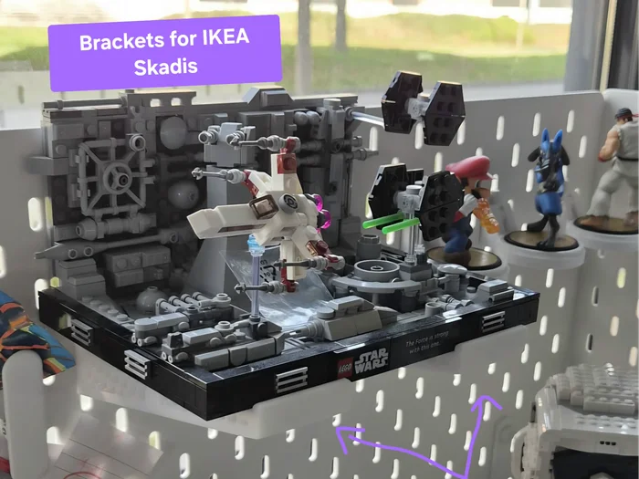 Bracket / shelves for IKEA Skadis pegboard, a preview image from MakerWorld