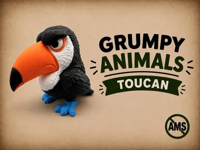 Grumpy Toucan, a preview image from MakerWorld