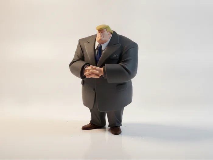 Donald Trump Kingpin Parody STL, a preview image from MakerWorld