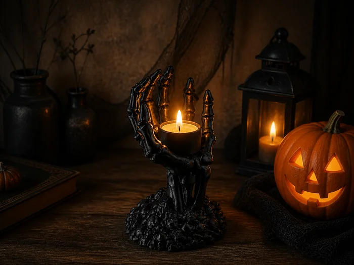 Halloween Candle Holder, a preview image from MakerWorld