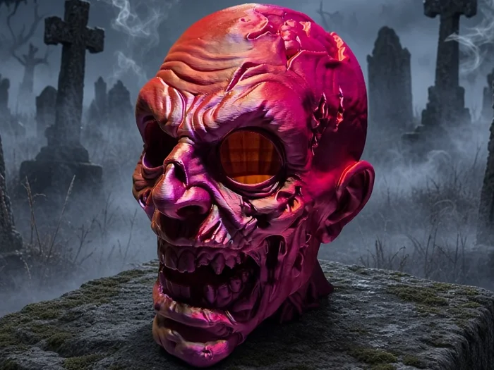 Halloween Zombie Bust, a preview image from MakerWorld