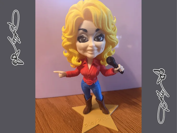 Dolly Parton Legend Figure Multi-part, a preview image from MakerWorld