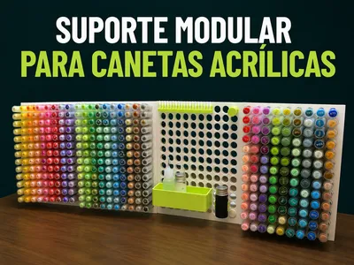 Organizador Modular Para Canetas Acrílicas, a preview image from MakerWorld