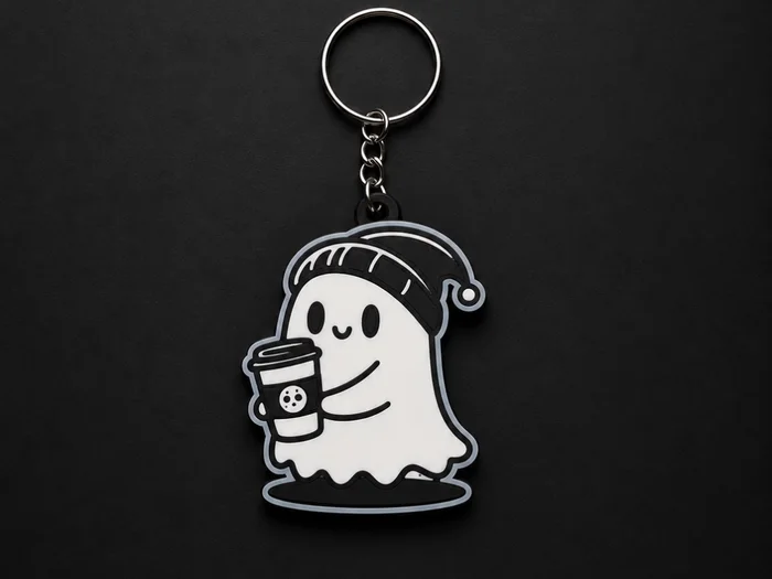 adorable ghost keychain, a preview image from MakerWorld