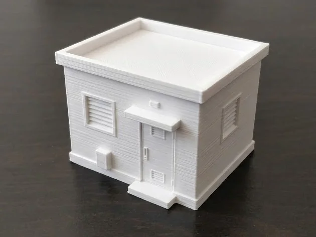 Concrete Utility Building, a preview image from MakerWorld