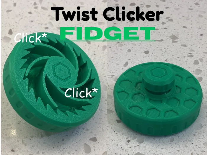 Twist Fidget - Circular Clicker Toy Print In Place, a preview image from MakerWorld