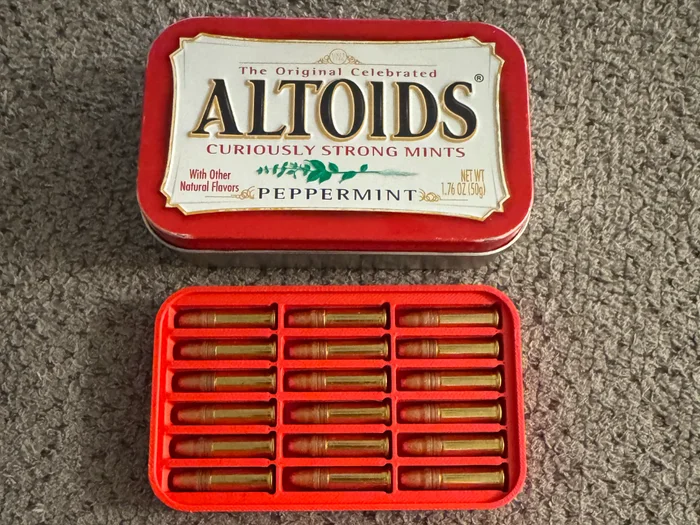 Altoids Tin .22 LR Ammo Organizer Insert, a preview image from MakerWorld