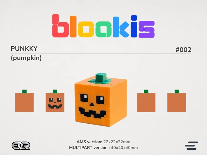 Blookis - Punky (pumpkin) #002, a preview image from MakerWorld
