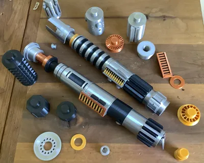 Build Your Own custom Lightsaber, customizable Modular Lightsaber Parts, a preview image from Printables