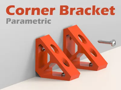 Ultra Strong Corner Bracket - 5 Variations ( Parametric ), a preview image from Printables