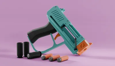 SKLEP mk1_Shell ejecting Nerf string blaster, a preview image from Printables