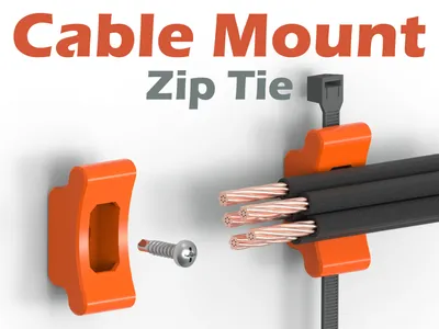 Cable Zip Tie Mount - Bundle, a preview image from Printables