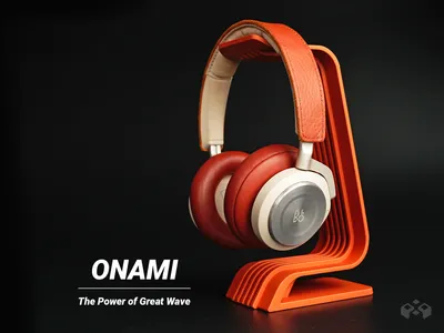 Onami Headphone Stand, a preview image from Printables