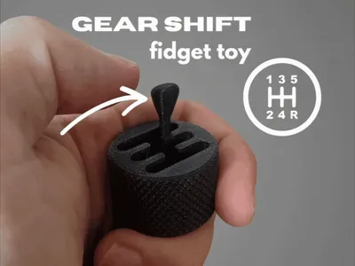 Print in place Gear shift fidget toy, a preview image from Printables