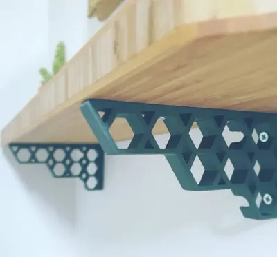 Shelf support bracket Honeycomb Hexagon, a preview image from Printables