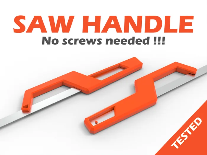SAW HANDLE - MINI HACKSAW - (Tested), a preview image from Printables