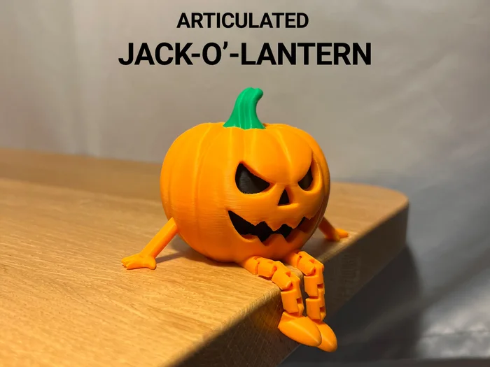 Articulated Jack-O’-Lantern Buddy, a preview image from Printables