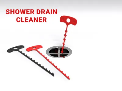 Shower Drain Cleaner / Snake - Hair Remover Tool, a preview image from Printables