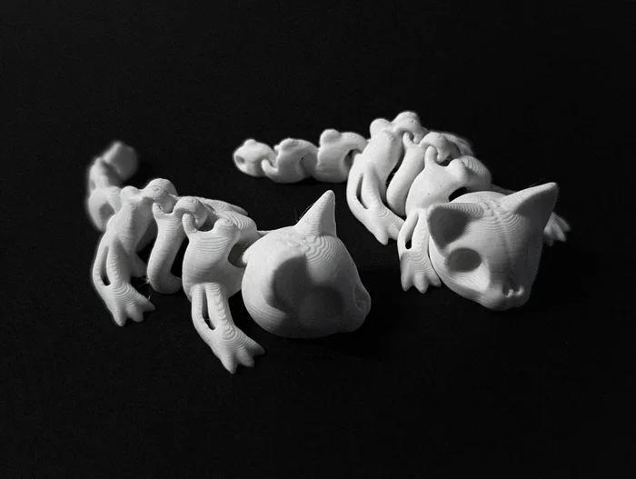 Flexi Skeleton Cat, a preview image from Printables