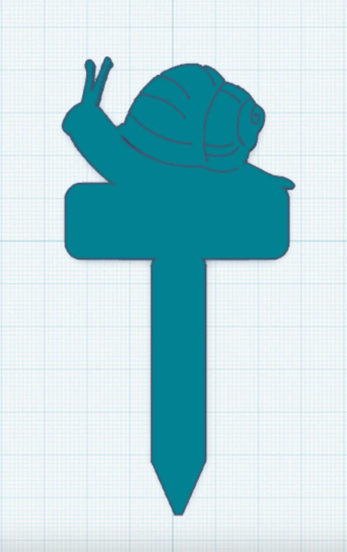 Snail Plant Marker, a preview image from Printables
