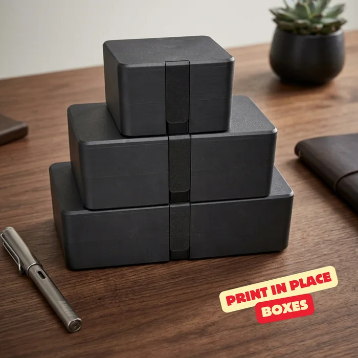 PRINT IN PLACE BOXES / MULTIPURPOSE ORGANIZER BOXES / MODERN HOMEDECOR / OFFICE ESSENTIALS, a preview image from Printables