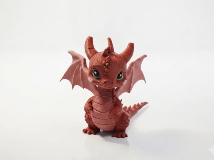 Cute Dragon Figurine Chibi Fantasy 3D Printable, a preview image from Printables