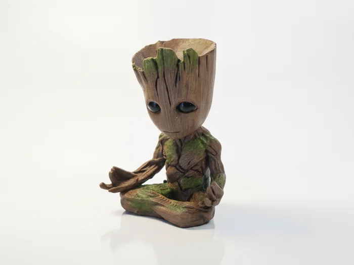 Meditating Groot Figurine Marvel 3D Printable, a preview image from Printables