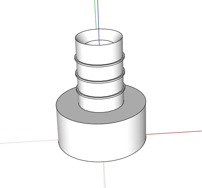 Bottle cap/adapter for PETG bottle and 1/2" ID tube, a preview image from Printables