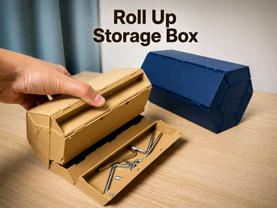 Roll Up Storage box | Organizer, a preview image from Printables