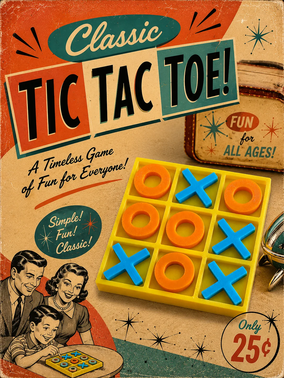 Classic Tic Tac Toe Game, a preview image from Printables