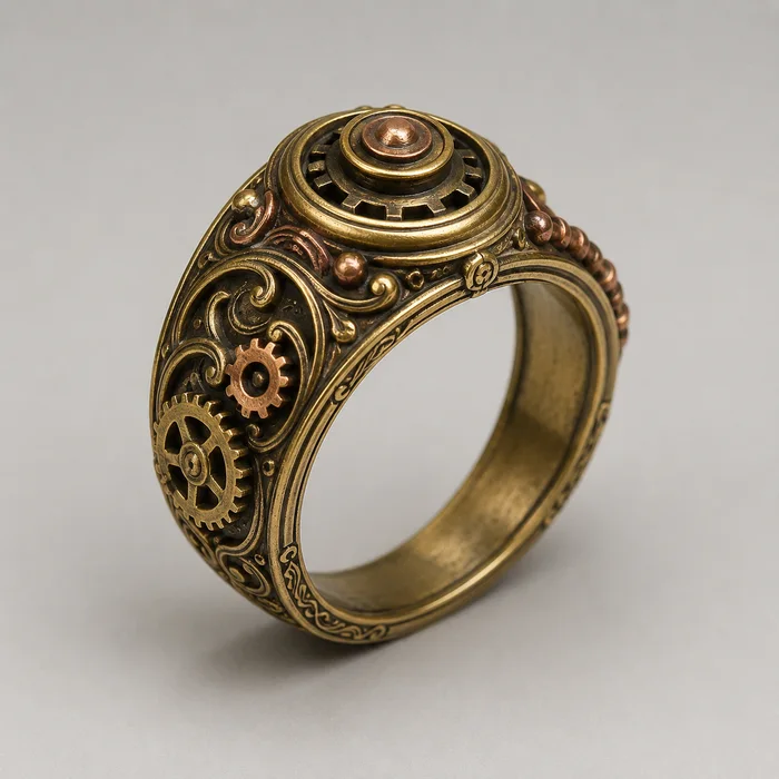Steampunk Ring, a preview image from Printables