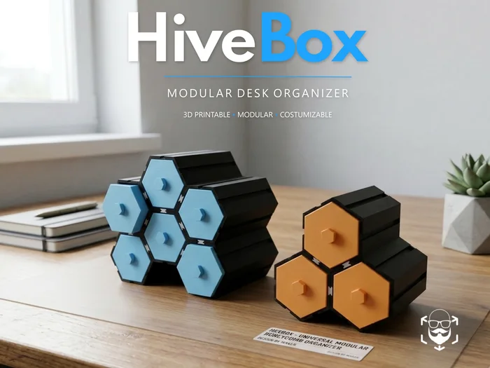 HiveBox - Universal Modular Hexagonal Organizer (Single-Cell Honeycomb System), a preview image from Printables