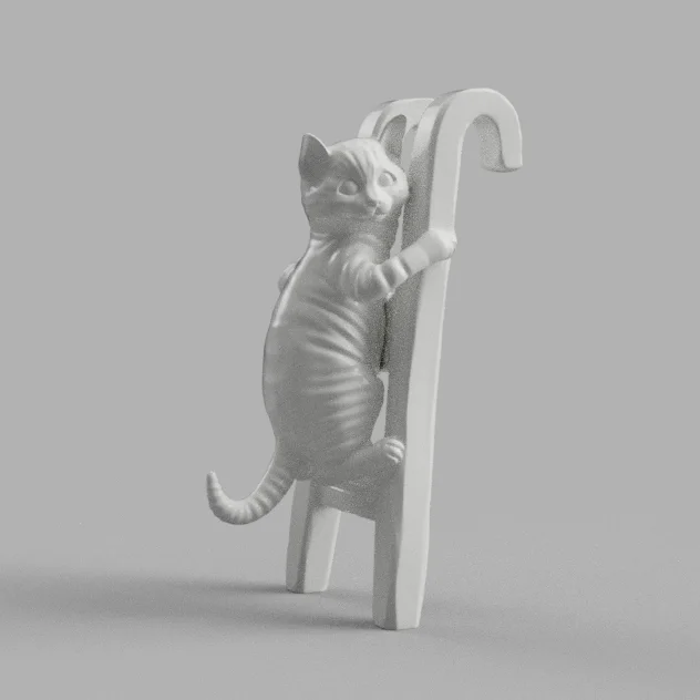 Tiny Climber Cat Hook, a preview image from Printables