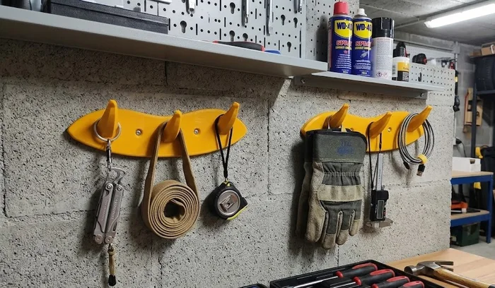 Multi-Purpose Triple Wall Hook, a preview image from Printables