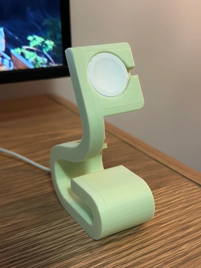Apple Watch Charging Stand | Minimal 3D Printable Dock – No Supports, a preview image from Printables