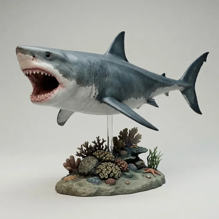 Wildlife Art - Aquatic - Great White Shark, a preview image from Printables