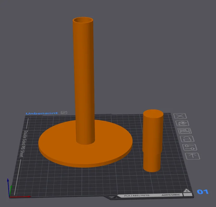 Adjustable Height Paper Towel Holder - Modular Kitchen Roll Stand, a preview image from Printables