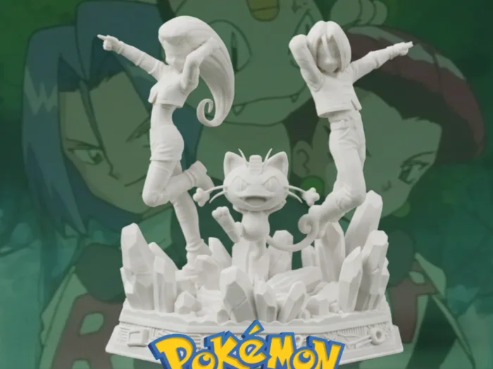 Meowth & Team Duo – Pokémon Inspired Figurine, a preview image from Printables