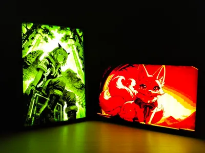 Light frame for Hueforge / Lithophane arts, a preview image from Printables