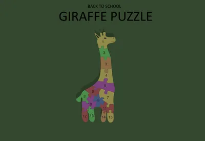 Giraffe Puzzle, a preview image from Printables