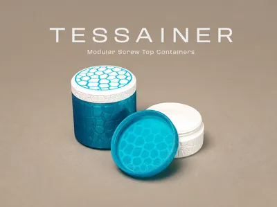 TESSAINER 60 Voronoi Screw Top Containers, a preview image from Printables
