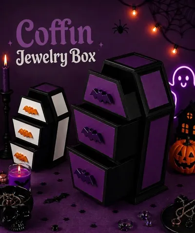 Coffin Jewelry Box, a preview image from Printables