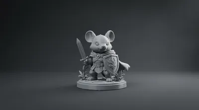 Mouse Knight Fantasy Figurine, a preview image from Printables