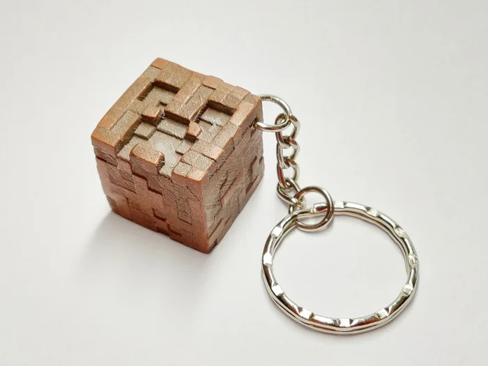 Minecraft Creeper correctly textured keychain keyring pendant, a preview image from Printables