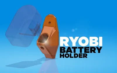 Ryobi Battery Holder, a preview image from Printables