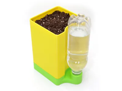 Self Watering Pot/Planter (Parametric), a preview image from Printables